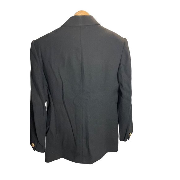 Vintage 90s Classics by Anne Klein Black Wool Single Button Blazer Sz 8 - Picture 2 of 9